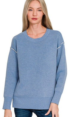 Double the Warmth Contrast Sweater