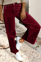 My True Love Wide Leg Corduroy Pants - Burgundy