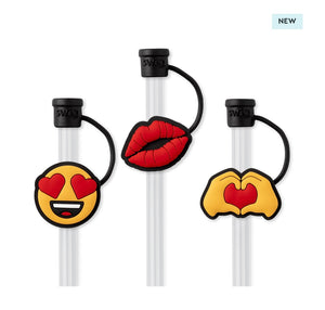 SWIG Valentine’s Day Emoji Straw Topper Set