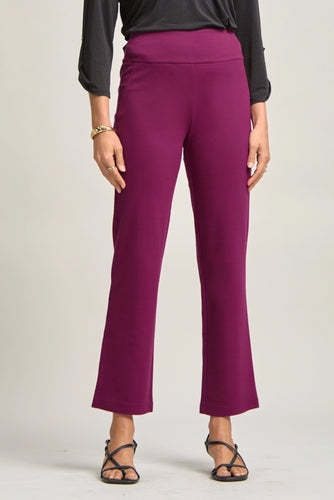 DS Magic High Slim Straight Pants-Merlot