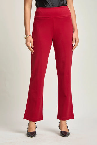 DS Magic High Slim Straight Pants-Red