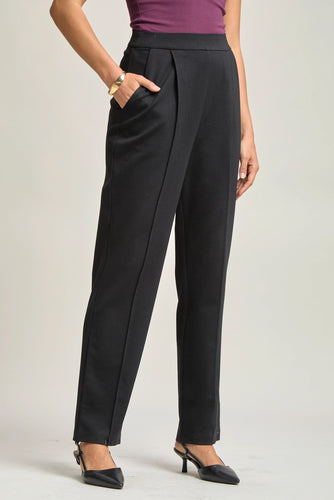 DS Magic High-Rise Barrel Pants: Black
