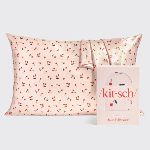 Kitsch Satin Pillowcase-Cherry