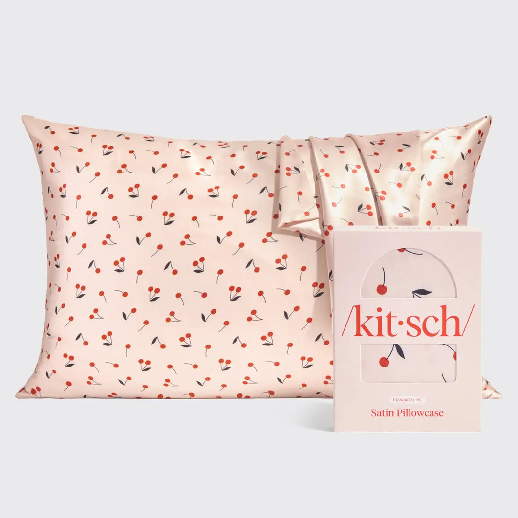 Kitsch Satin Pillowcase-Cherry