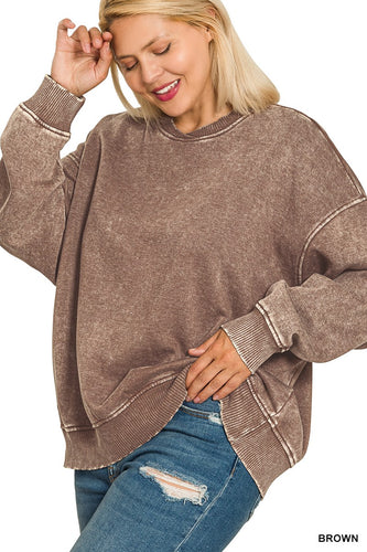 Breaking the Rules Acid Wash Pullover