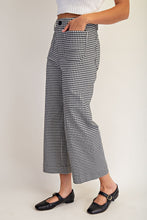 Black-White Checkered Straight Leg Pants