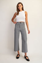 Black-White Checkered Straight Leg Pants