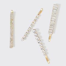 Kitsch 4 pc. Rhinestone Bobby Pins - Gold