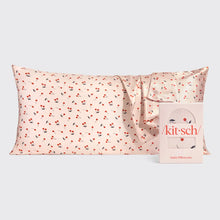 Kitsch King Size Satin Pillowcase-Cherry