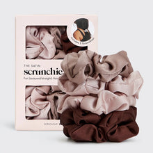 5 Pc. Satin Scrunchies - Cameo