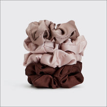 5 Pc. Satin Scrunchies - Cameo