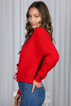Give Me Sass Bow Cardigan - Red