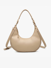 Aria Whipstitch Handbag - Lt Taupe