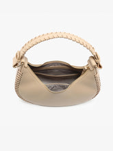Aria Whipstitch Handbag - Lt Taupe