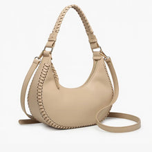 Aria Whipstitch Handbag - Lt Taupe