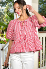 Smitten With You Gingham Top