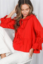 Heart On Fire Frill Collared Top