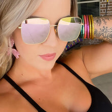 Dax Saint Gold Oversized Square Sunglasses