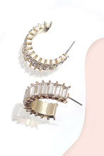 Baguette Rhinestone Hoops