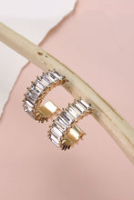 Baguette Rhinestone Hoops