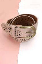 Flower Cutout Belt - Taupe