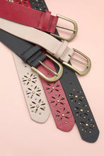Flower Cutout Belt - Black