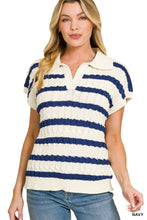 Truth or Dare Striped Top - Navy