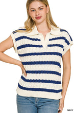 Truth or Dare Striped Top - Navy