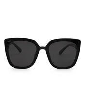 Dax Lux Black Oversized Cat Eye Sunglasses