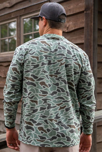 Retro Duck Camo LS Tee - Mallard Pocket