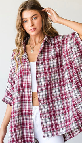 Plaid & Simple Top