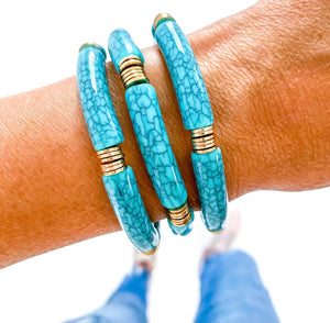 Acrylic Tube Bamboo Bracelets