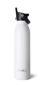 SWIG White Flip + Sip Water Bottle