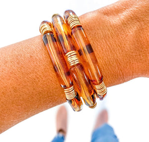 Acrylic Tube Bamboo Bracelets