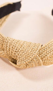 Knotted Straw Headband