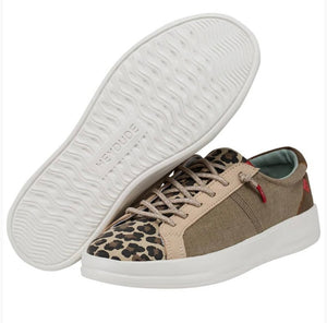 Hey Dudes Karina Beige Leopard Tennis Shoe