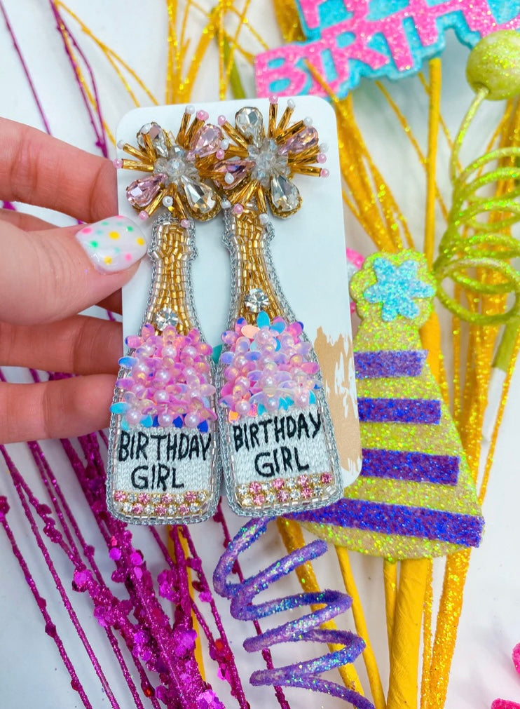 Taylor Shaye Birthday Queen Bottle Earrings