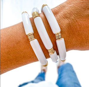 Acrylic Tube Bamboo Bracelets