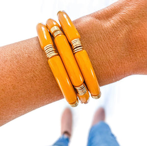 Acrylic Tube Bamboo Bracelets