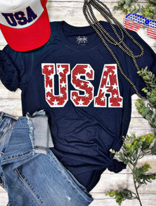 USA with Stars Tee