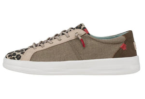 Hey Dudes Karina Beige Leopard Tennis Shoe