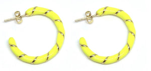 Neon Gold Rope Earrings