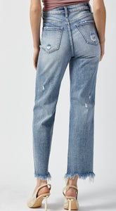 A Sure Thing Hi-Rise Straight Jeans - Light Wash