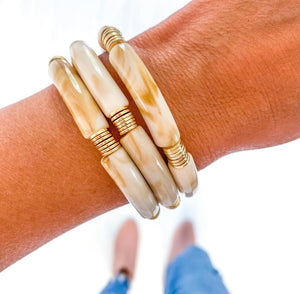 Acrylic Tube Bamboo Bracelets