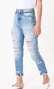 Rainbow Thread KanCan Light Wash Skinny Jean