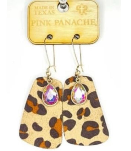 PP Tag Me in Leopard Earrings - Tan