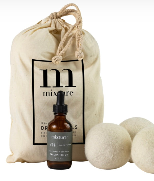 Mixture Set of 3 Wool Balls with Scented Oil