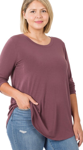 Living in the Moment Sassy Curves Long Sleeve Top