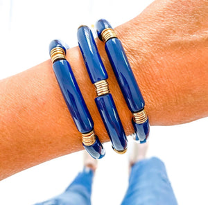 Acrylic Tube Bamboo Bracelets