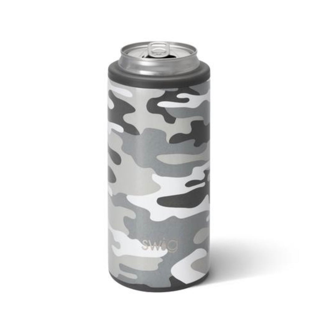 Swig Incognito Camo 12 oz Skinny Can Cooler